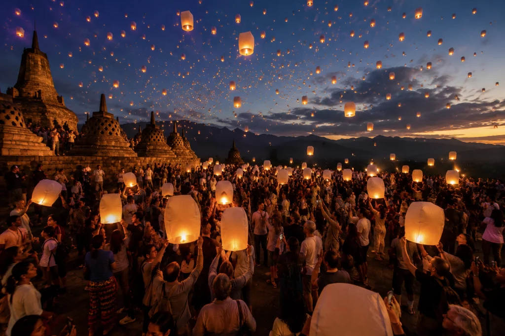 Ribuan Lampion Waisak Borobudur 31 Mei 2026, Estetika yang Bikin Dunia Terpukau