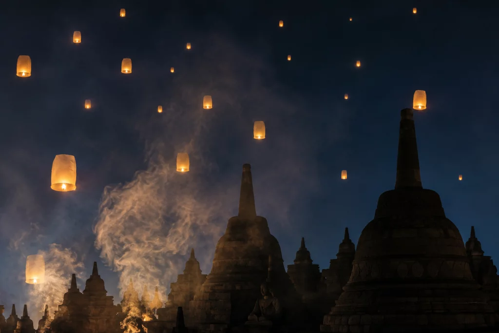 Ribuan Lampion Waisak Borobudur 31 Mei 2026, Estetika yang Bikin Dunia Terpukau