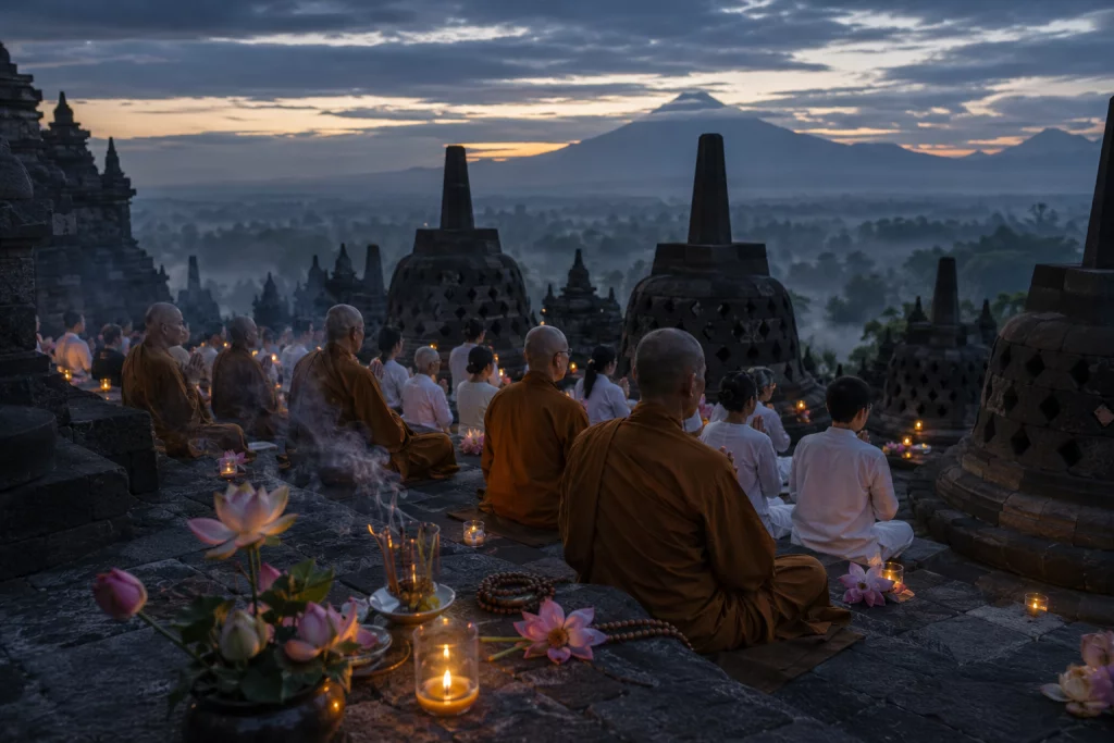 Waisak 31 Mei 2026 Borobudur Tinggal 15 Hari, Ribuan Lentera dan 56 Biksu Pejalan Kaki